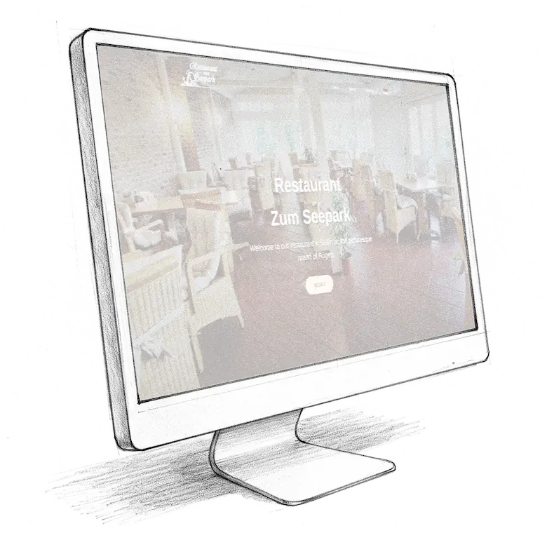 Drawn representation of Restaurant Zum Seepark website